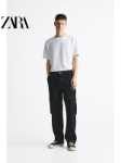 ZARA 여름 신상 남성용 아메리칸 하이 스트리트 스트레이트 워크 스타일 청바지 5862404 800의 그림