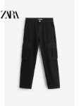 ZARA 여름 신상 남성용 아메리칸 하이 스트리트 스트레이트 워크 스타일 청바지 5862404 800의 그림