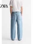 ZARA 남성 [2025] 루즈 아메리칸 하이 스트리트 배기 진 1538485 406의 그림