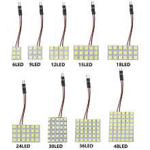 자동차 LED 독서 조명 실내 조명 실내 이중 뾰족한 머리 후면 구획 조명 실내 전구 LED 개조의 그림